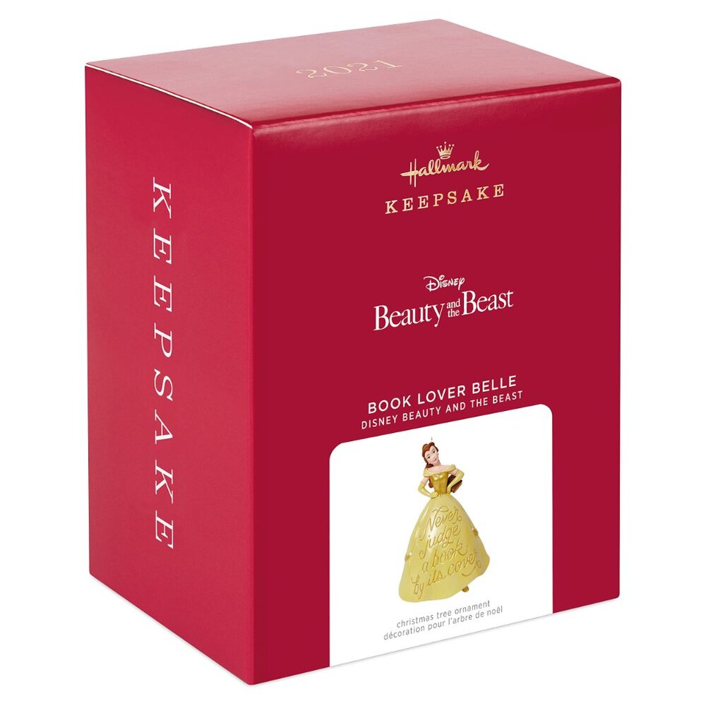 New! Disney Beauty & the Beast Hallmark Keepsake Ornament 2021 Book Lover Belle